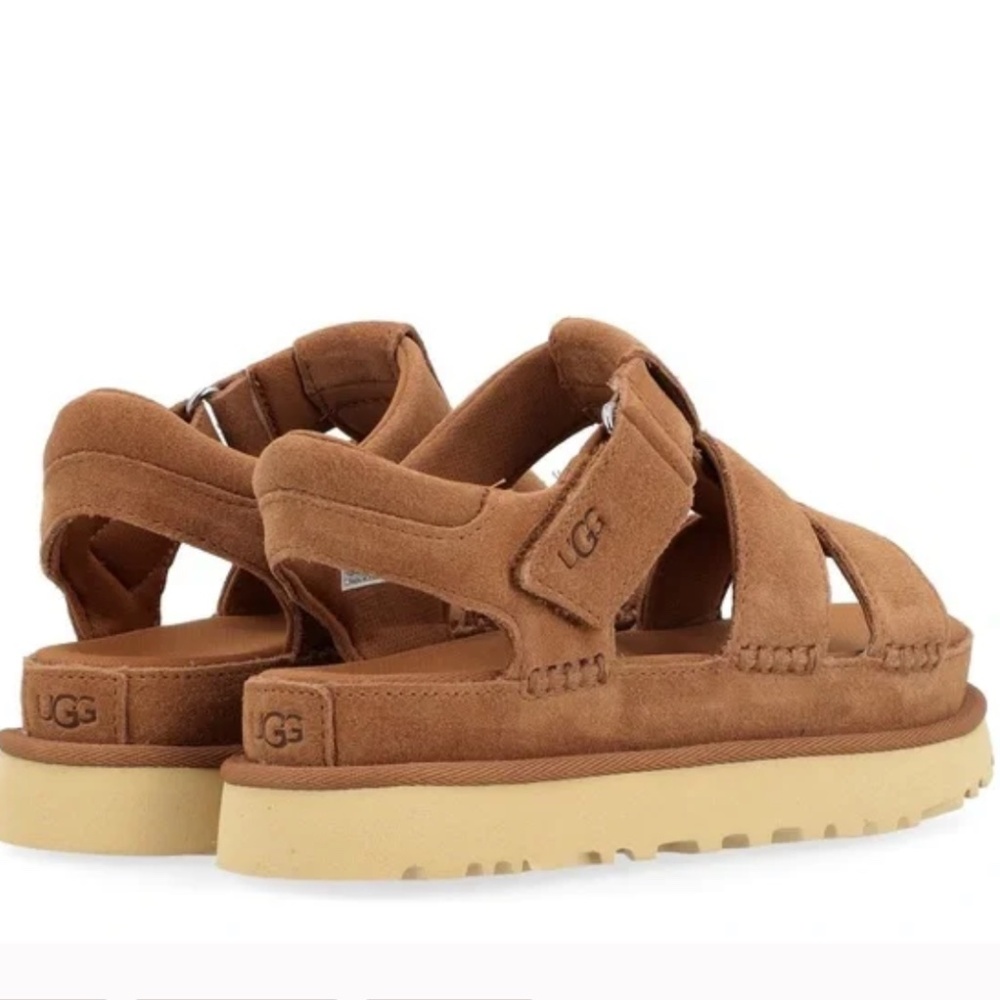 UGG sz 7 womens Goldenstar strap sandal chestnut - Picture 3 of 6